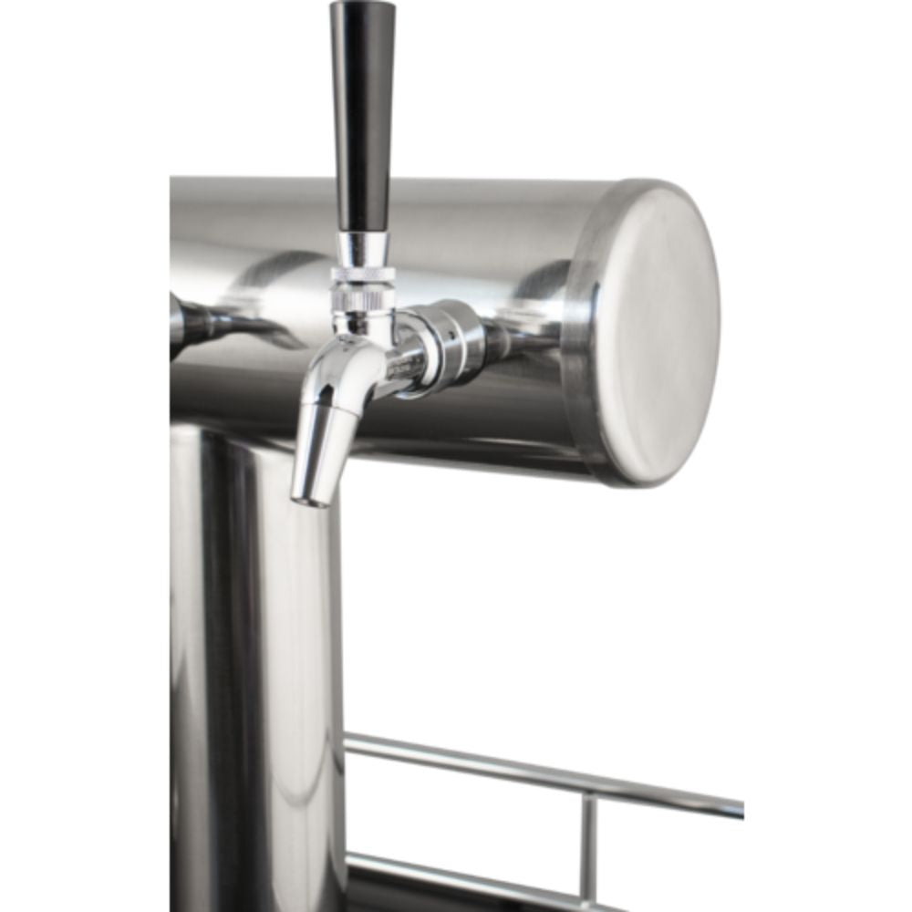 Komos 35-2/5" Double-Wide Stainless Steel Door Freestanding Kegerator