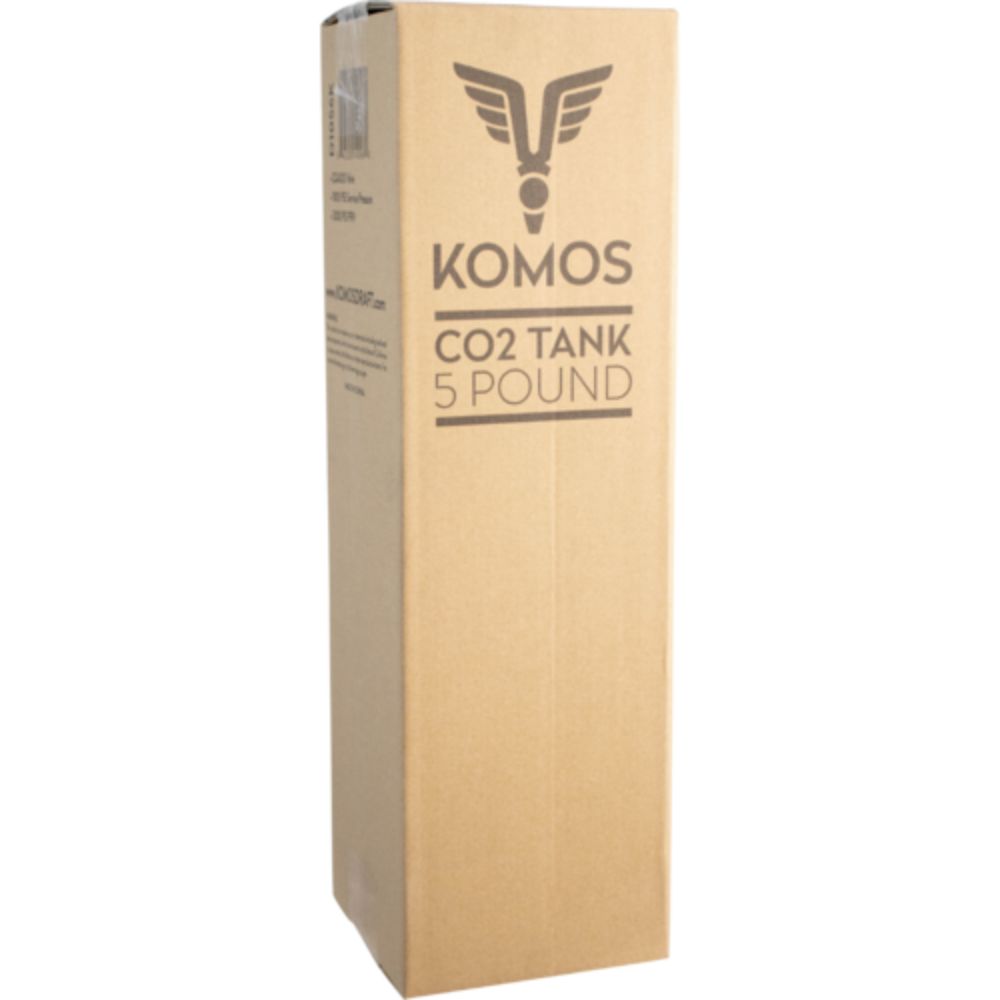 Komos 5 lb CO2 Tank Premium Aluminum New CGA320 Valve US DOT Approved