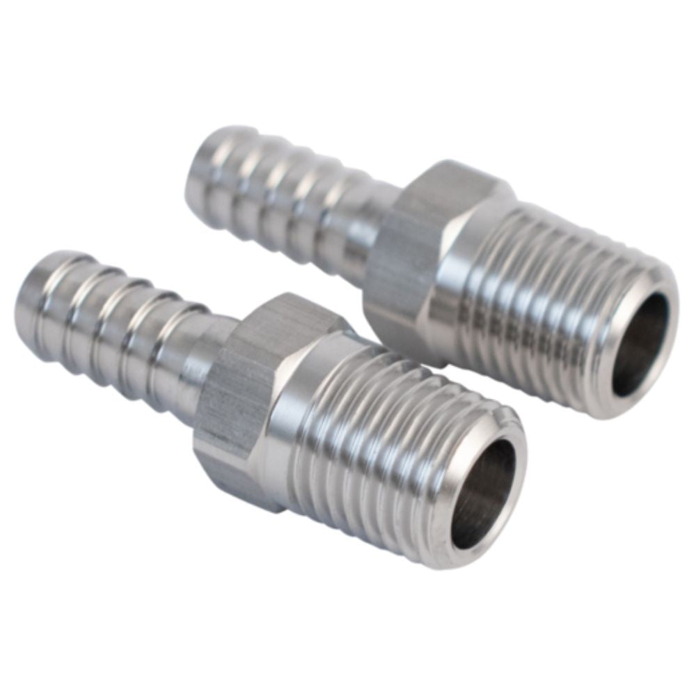 Komos Stainless Barb 1/4 " MPT x 5/16 " Barb 2-Pack