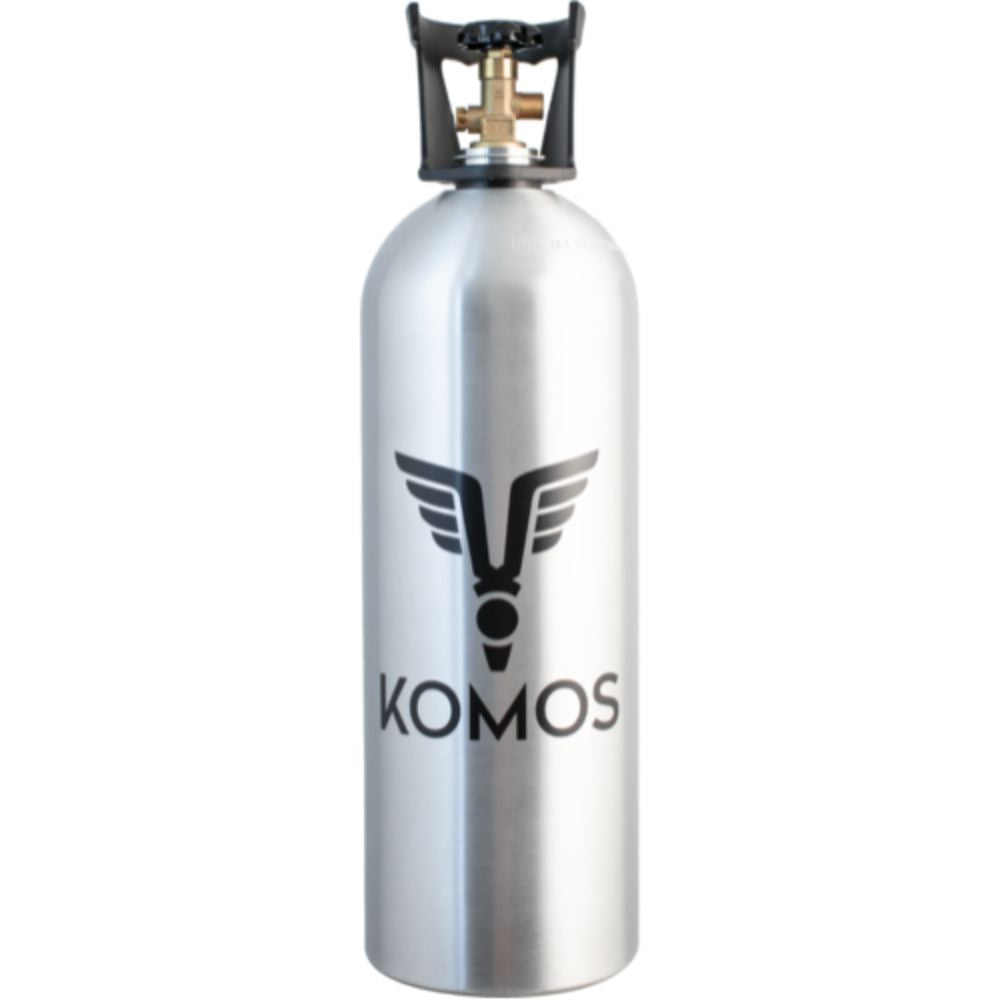 Komos 20 lb CO2 Tank Premium Aluminum New CGA320 Valve US DOT Approved