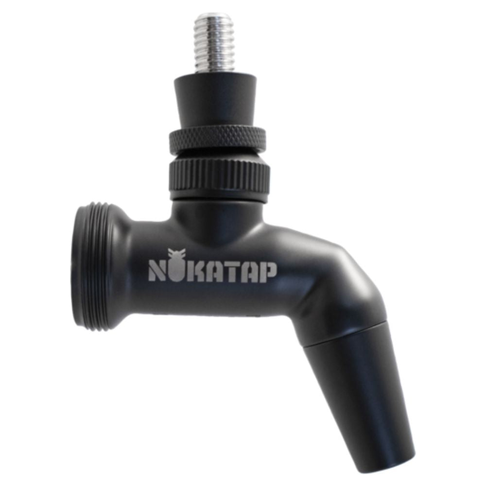 KegLand NukaTap Stainless Steel Beer Faucet Matte Black Finish Stealth Bomber Edition Forward Sealing