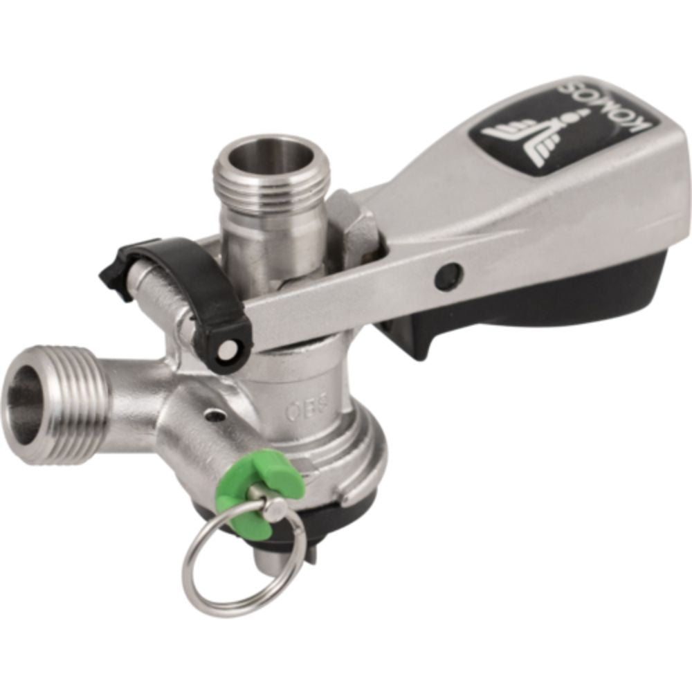 Komos Stainless Steel S-Style Keg Coupler with 8 mm Duotight Adapters