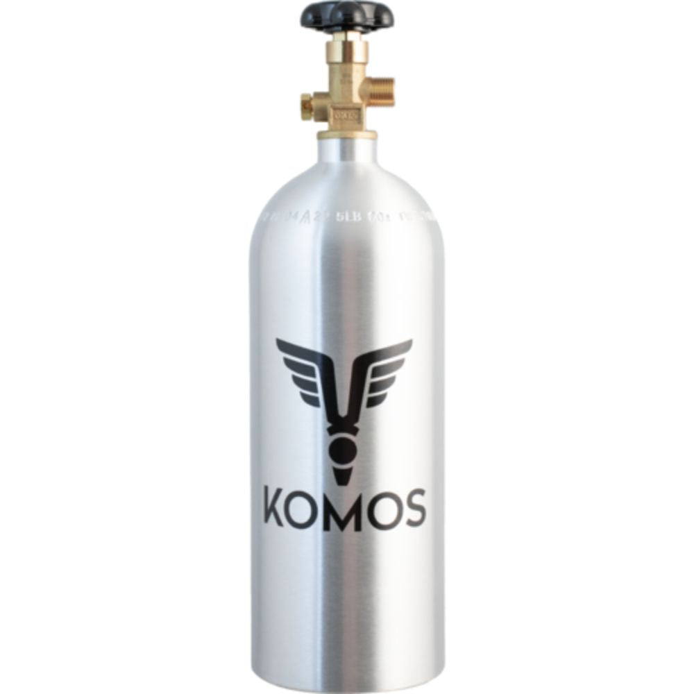 Komos 5 lb CO2 Tank Premium Aluminum New CGA320 Valve US DOT Approved