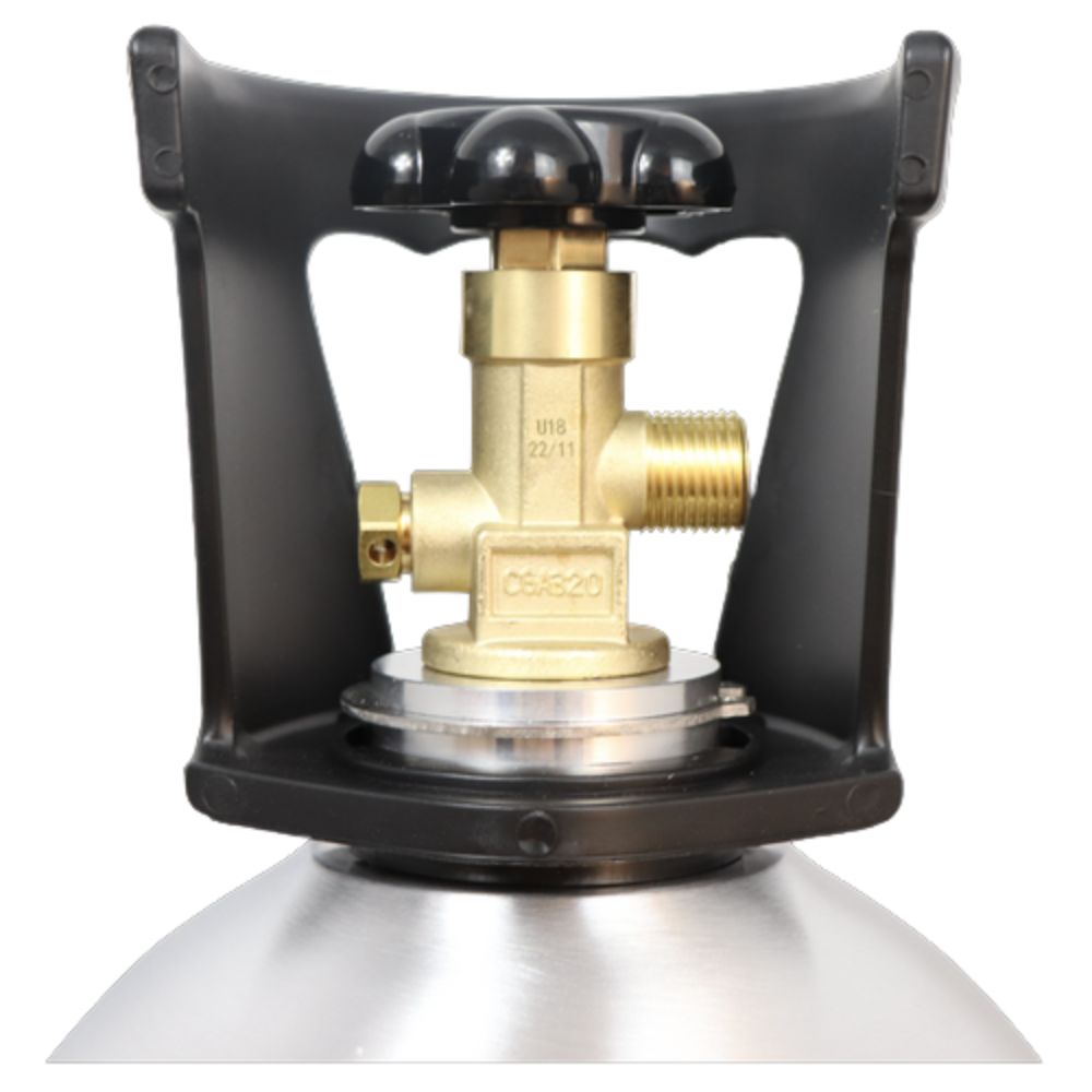 Komos 25 lb CO2 Tank Premium Aluminum New CGA320 Valve US DOT Approved