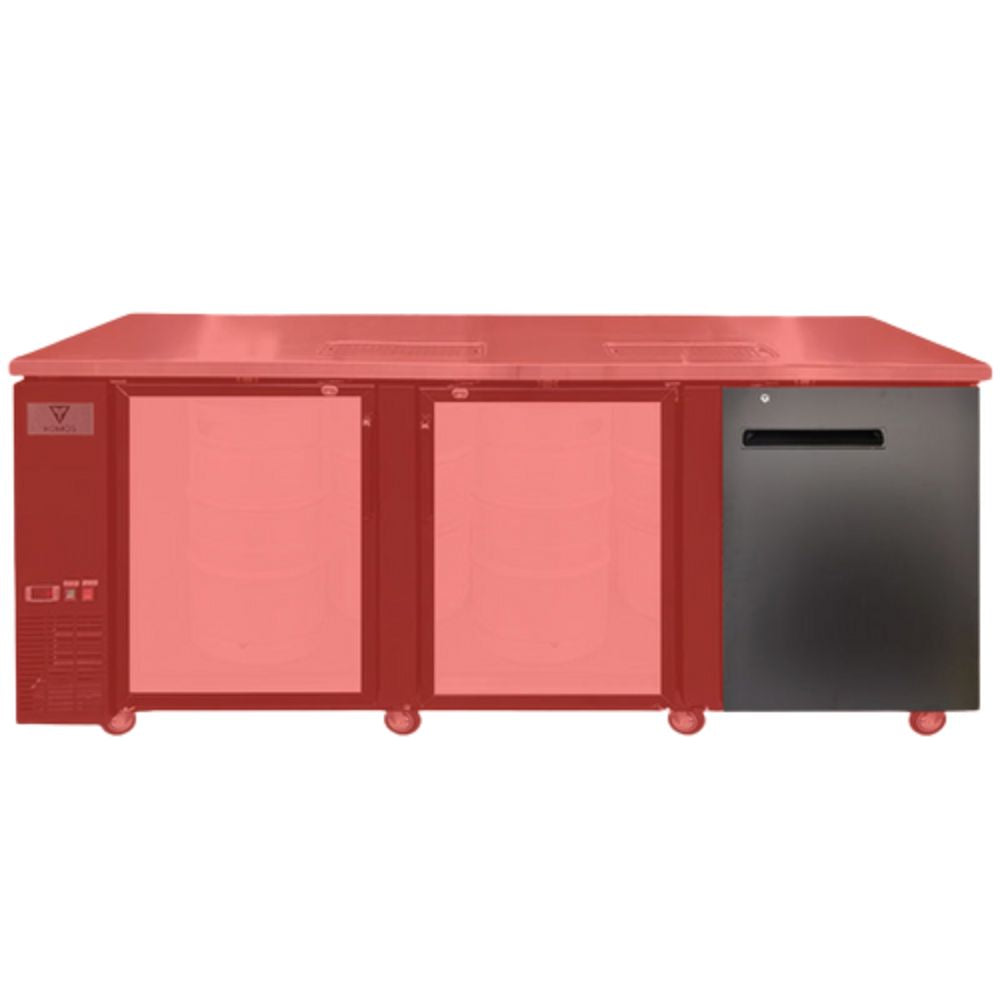 Komos Olympus Kegerator Solid Black Door Right or Middle