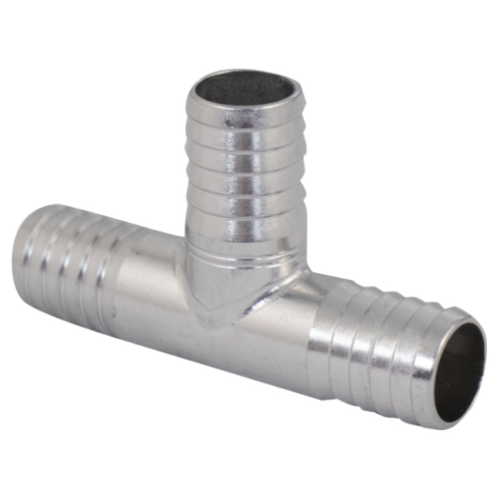 Komos Stainless Steel Tee 3/8 " Barbs