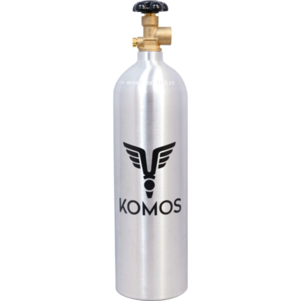 Komos 22 ft³ Nitrogen Tank Argon Tank Beer Gas Tank Premium Aluminum New CGA580 Valve US DOT Approved