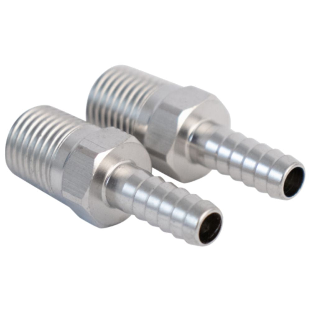 Komos Stainless Barb 1/4 In. MPT x 1/4 " Barb 2-Pack
