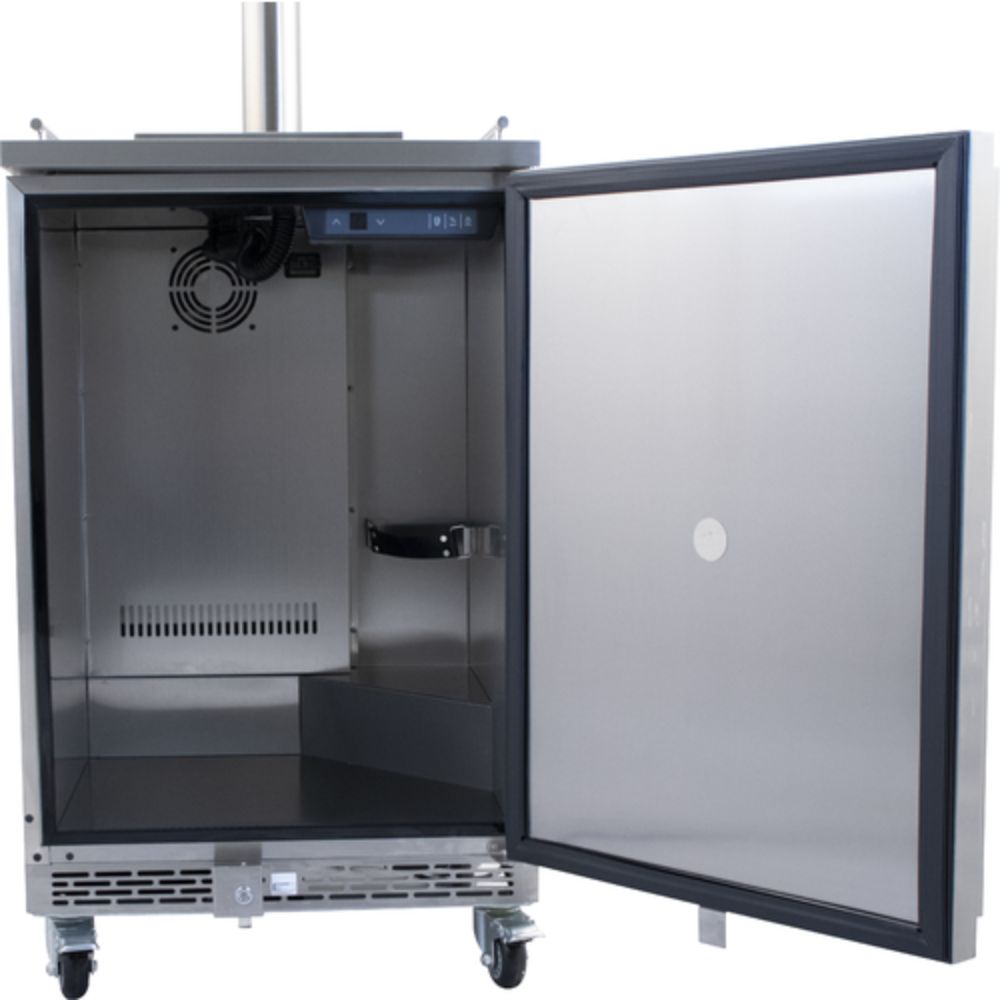 Komos 24" Built-In Outdoor Kegerator with Stainless Steel Interior and Exterior