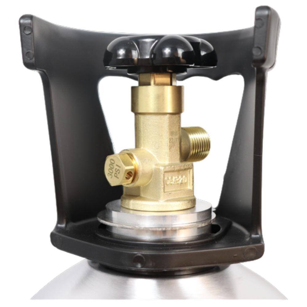 Komos 25 lb CO2 Tank Premium Aluminum New CGA320 Valve US DOT Approved