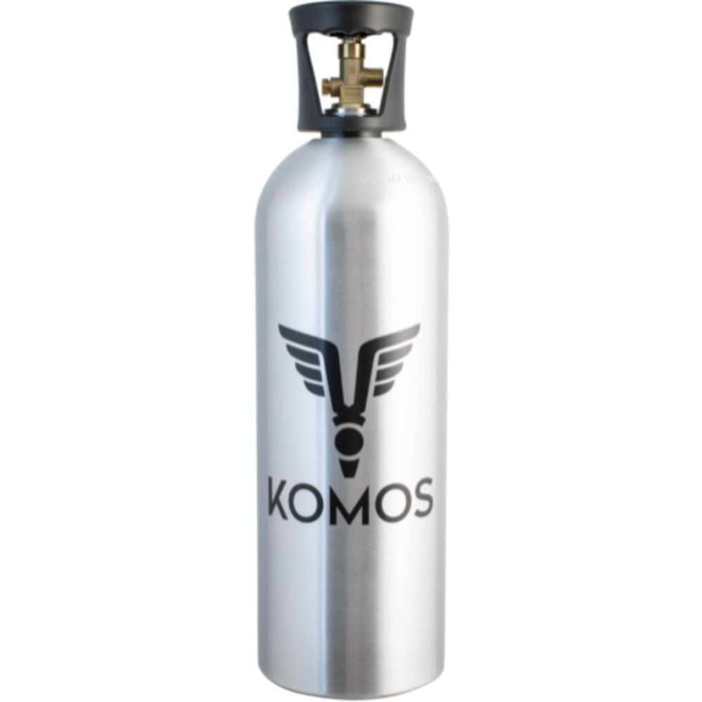 Komos 20 lb CO2 Tank Premium Aluminum New CGA320 Valve US DOT Approved