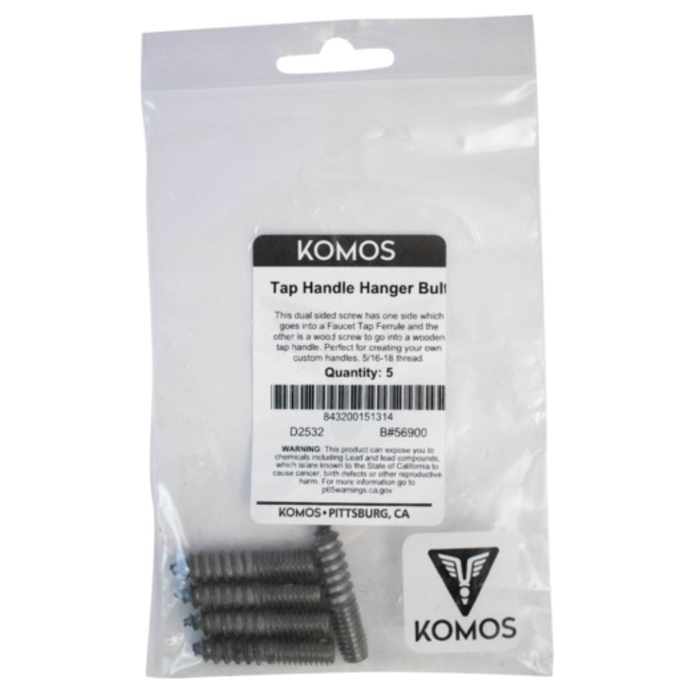 Komos Hanger Bolts For Beer Tap Handles 5/16 " 5-Pack