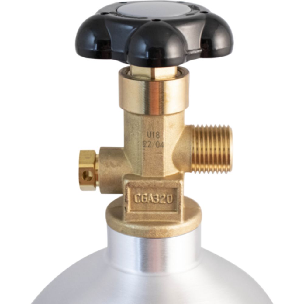 Komos 5 lb CO2 Tank Premium Aluminum New CGA320 Valve US DOT Approved