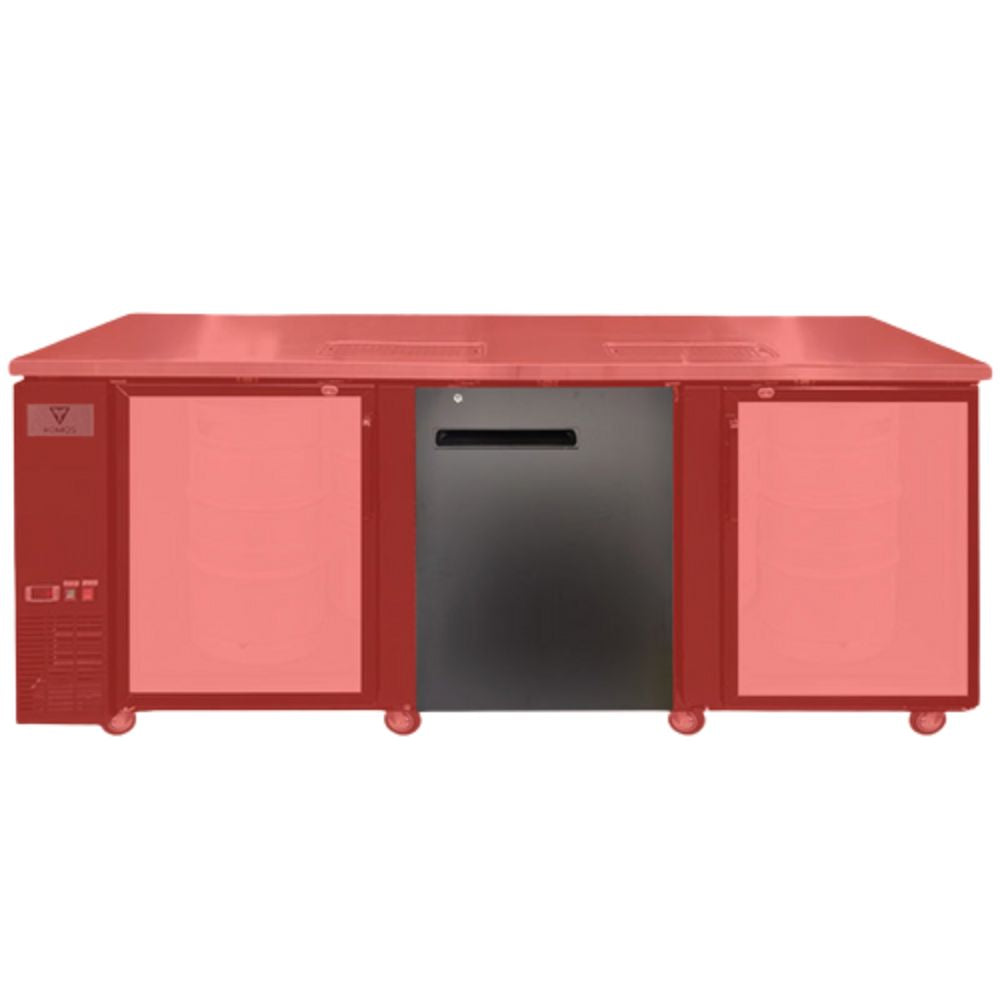 Komos Olympus Kegerator Solid Black Door Right or Middle