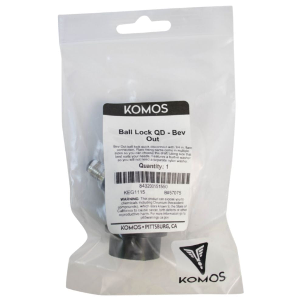 Komos Ball Lock Quick Disconnect (QD) Beverage Out Flare