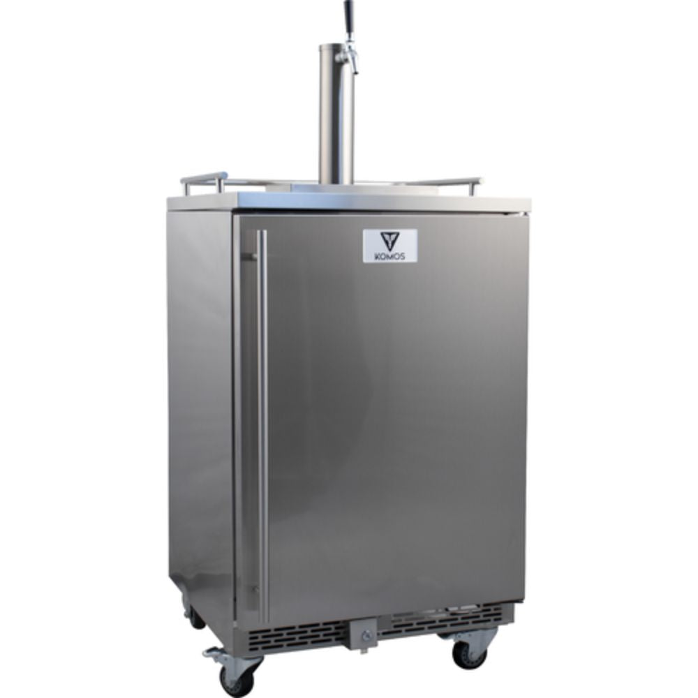 Komos 24" Built-In Outdoor Kegerator with Stainless Steel Interior and Exterior