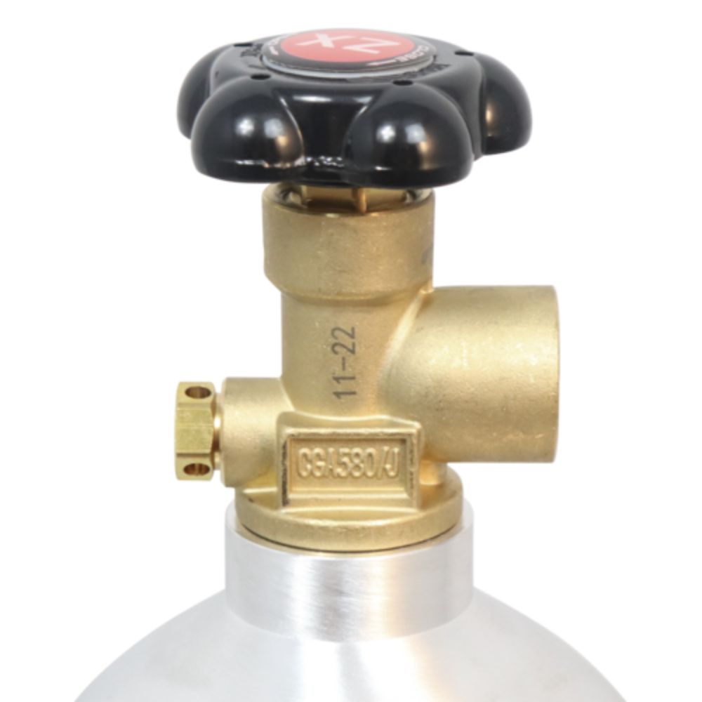 Komos 22 ft³ Nitrogen Tank Argon Tank Beer Gas Tank Premium Aluminum New CGA580 Valve US DOT Approved