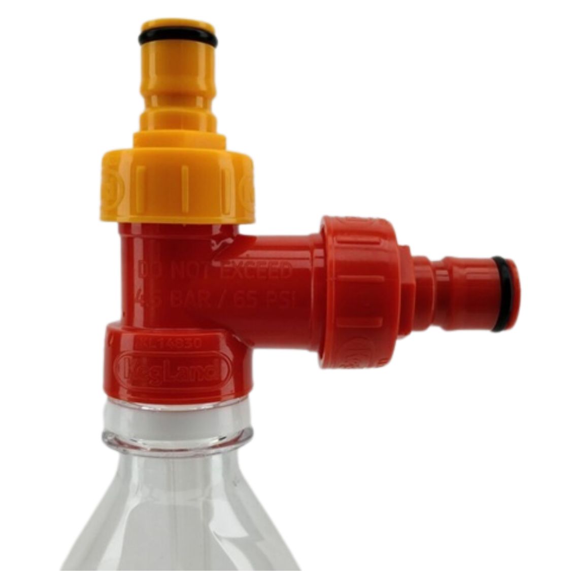KegLand Carbonation and Line Cleaning Ball Lock Quick Disconnect (QD) Cap - Red Plastic