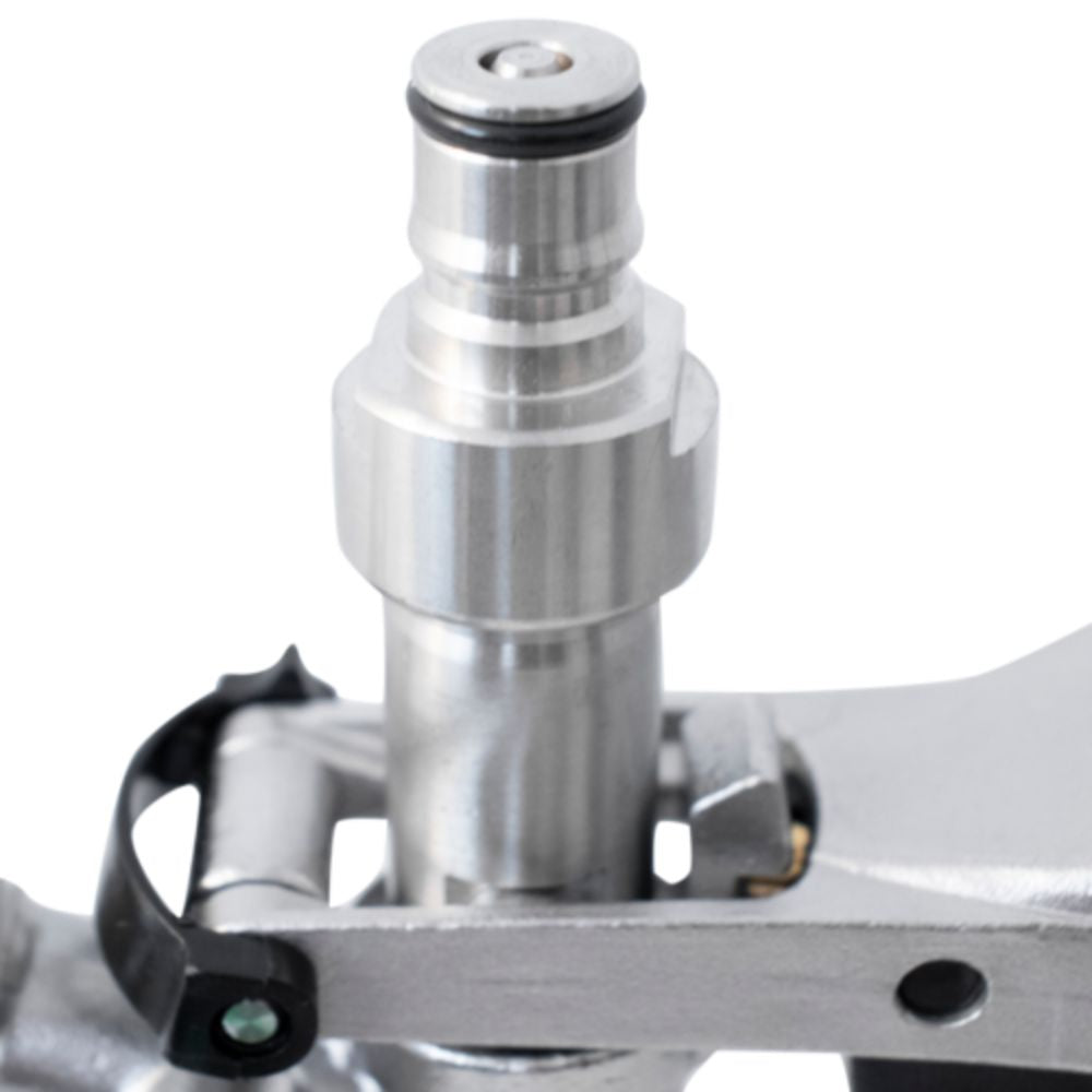 Komos Stainless Steel D-Style Keg Coupler with Ball Lock Quick Disconnect (QD) Adapters