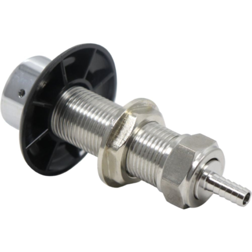 Komos Stainless Beer Faucet Shank 3 " Hex Nut & Barb