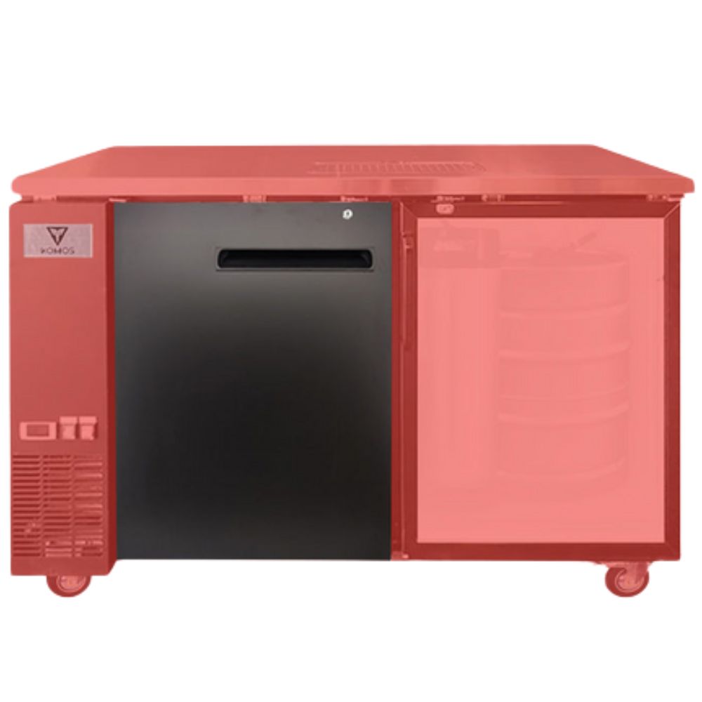 Komos Olympus Kegerator Solid Black Door Left