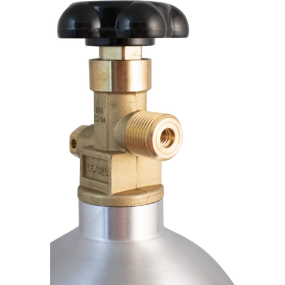 Komos 5 lb CO2 Tank Premium Aluminum New CGA320 Valve US DOT Approved