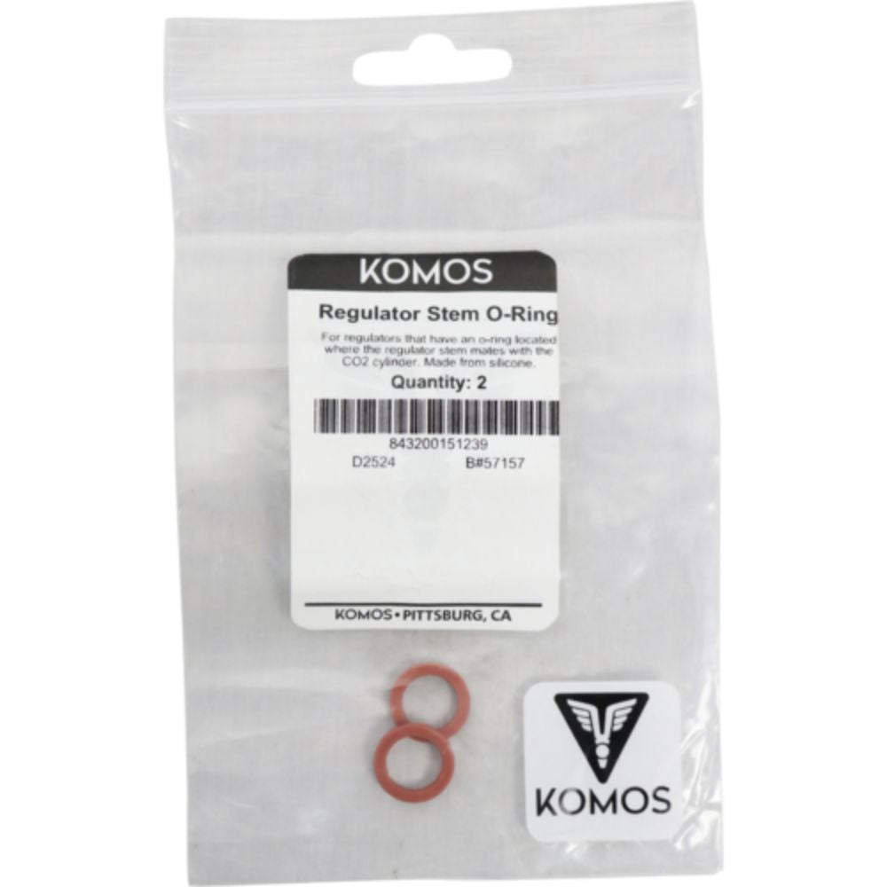 Komos CO2 Regulator Gasket Silicone Stem O-Ring 2-Pack