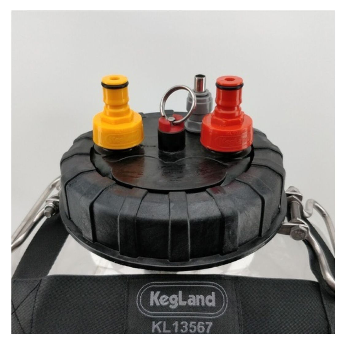 KegLand Carbonation and Line Cleaning Ball Lock Quick Disconnect (QD) Cap - Red Plastic