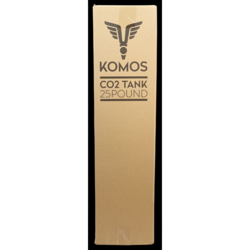 Komos 25 lb CO2 Tank Premium Aluminum New CGA320 Valve US DOT Approved
