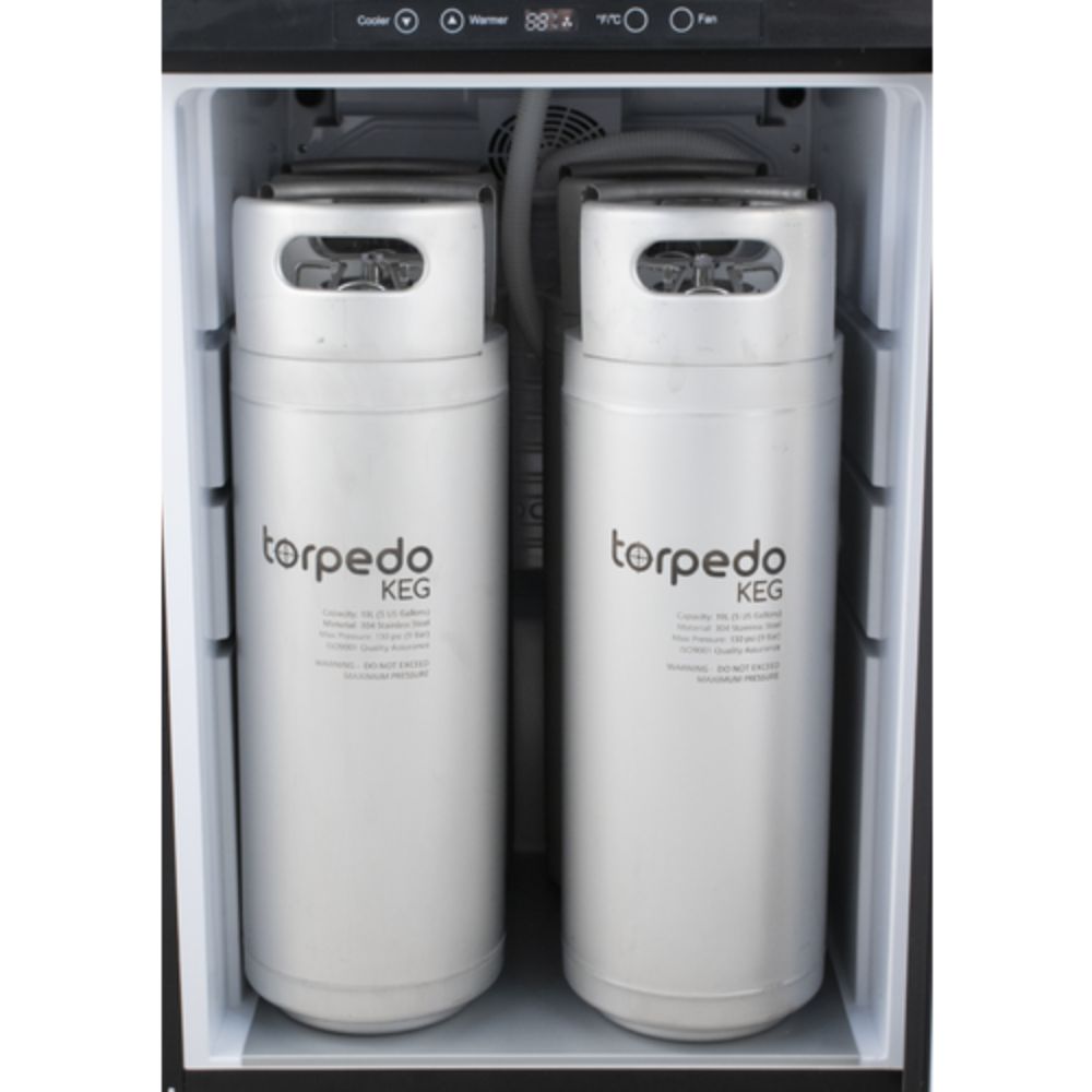 Komos 23-3/4" Freestanding Kegerator - Fits Up To 4 Ball Lock Corny Kegs