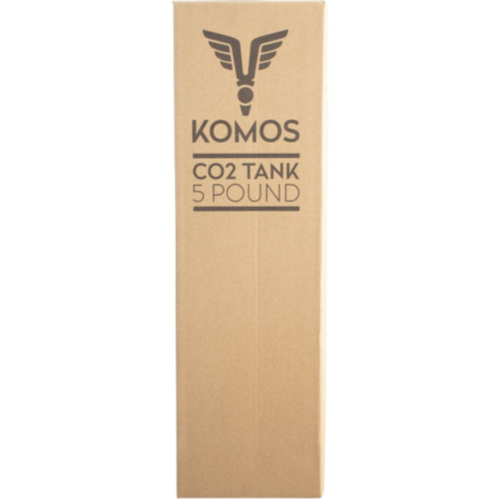 Komos 5 lb CO2 Tank Premium Aluminum New CGA320 Valve US DOT Approved