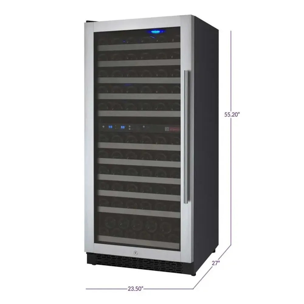 Illustration of Freestanding Allavino VSWR121-2 Wine Fridge Dimensions