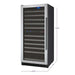 Illustration of Freestanding Allavino VSWR121-2 Wine Fridge Dimensions