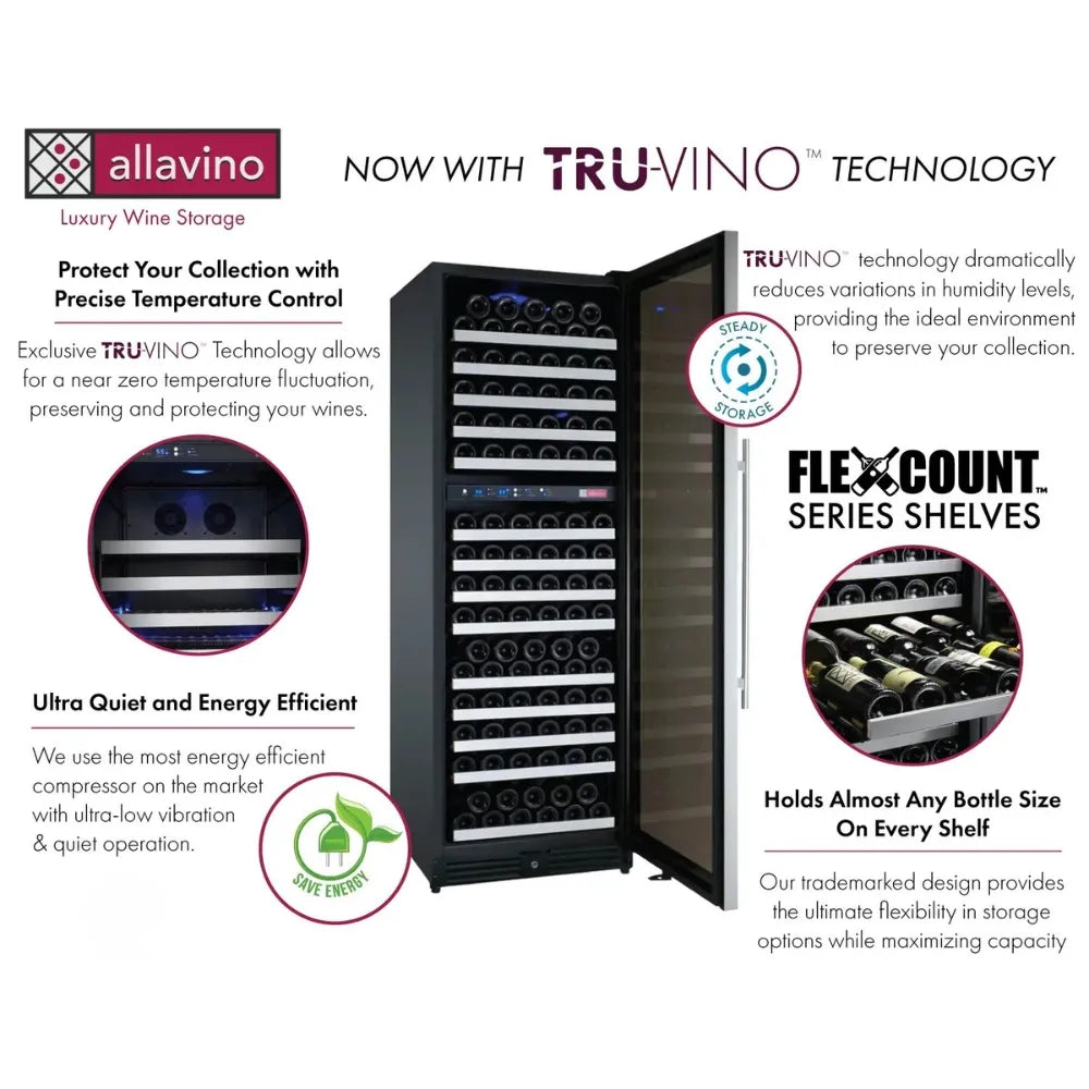 Allavino VSWR172-2 Wine Refrigerator Tru-Vino Features Infographic