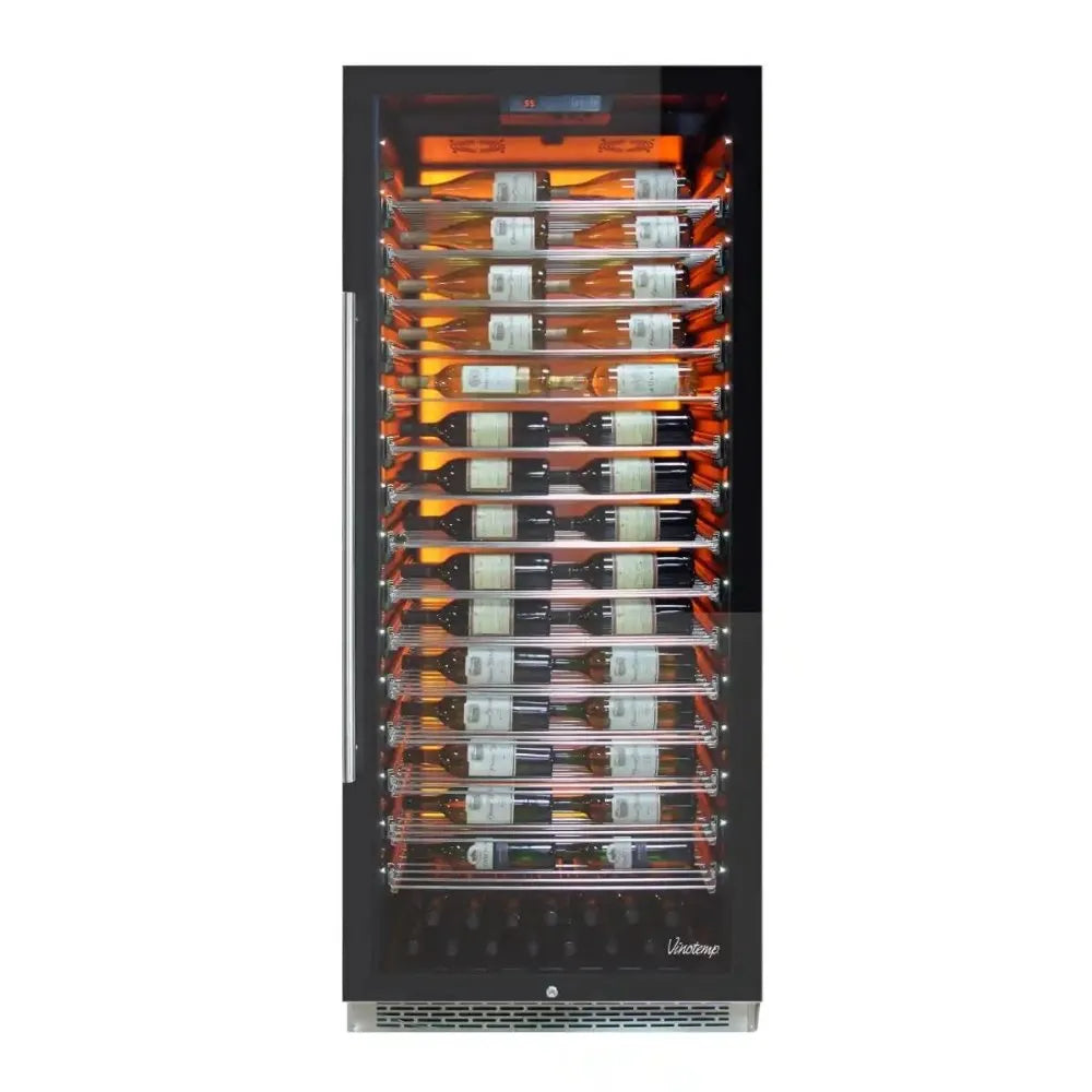 Vinotemp EL-300COMM Wine Fridge Stocked with Bottles Image