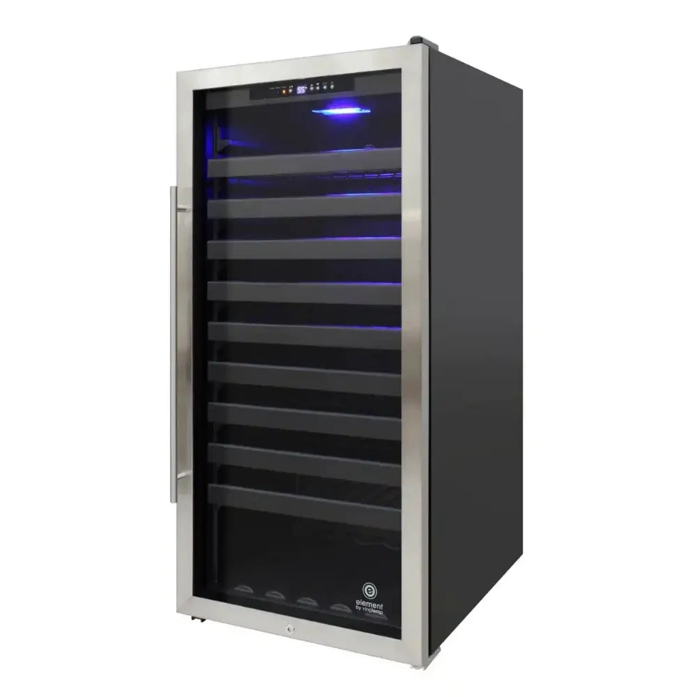 Front View Picture of EL-100SBB Wine Cooler LED Lit Interior