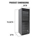 Vinotemp EL-100WBC-TS Wine and Beverage Refrigerator Dimensions Illustration