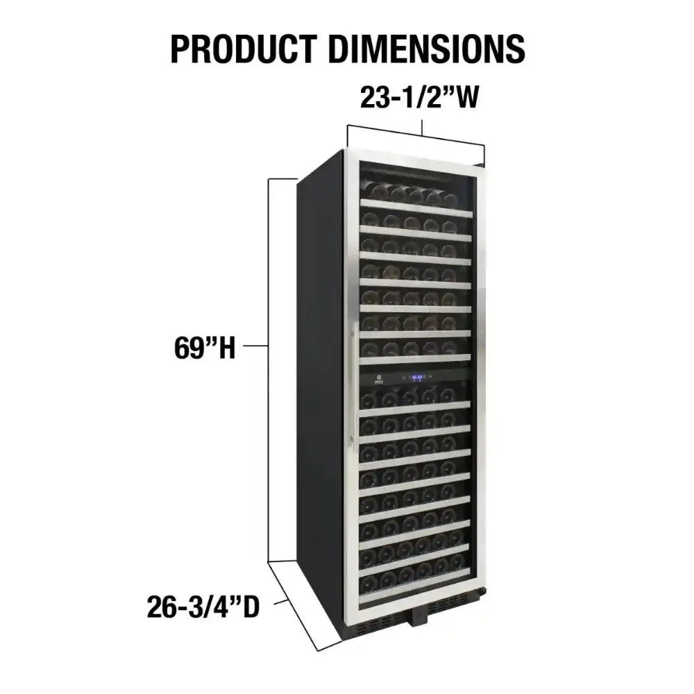 Illustration of EL-142SDST Wine Cooler Dimensions