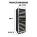 Illustration of EL-142SDST Wine Cooler Dimensions