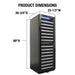 Dimensions Illustration of Vinotemp EL-142TSST Wine Cooler