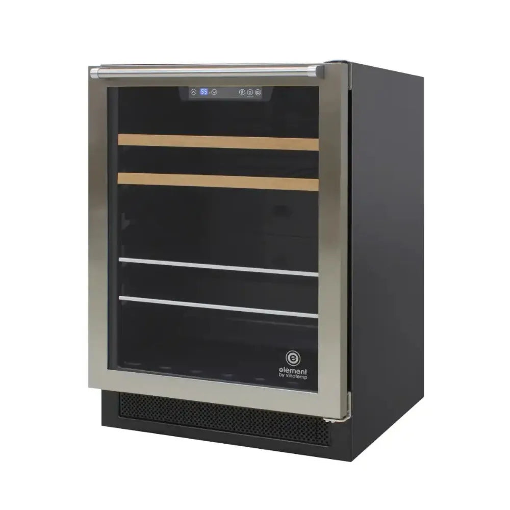 Angled Front View Photo of Vinotemp EL-24THWB Wine and Beverage Fridge