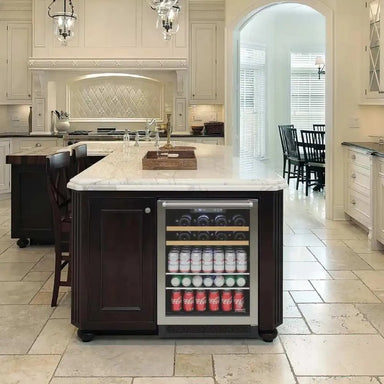 Photo of Vinotemp EL-24THWB Wine and Beverage Refrigerator Under-counter Setup