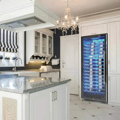 Photo of Built-In Vinotemp EL-300COMM-L Wine Cooler in a Kitchen Setup