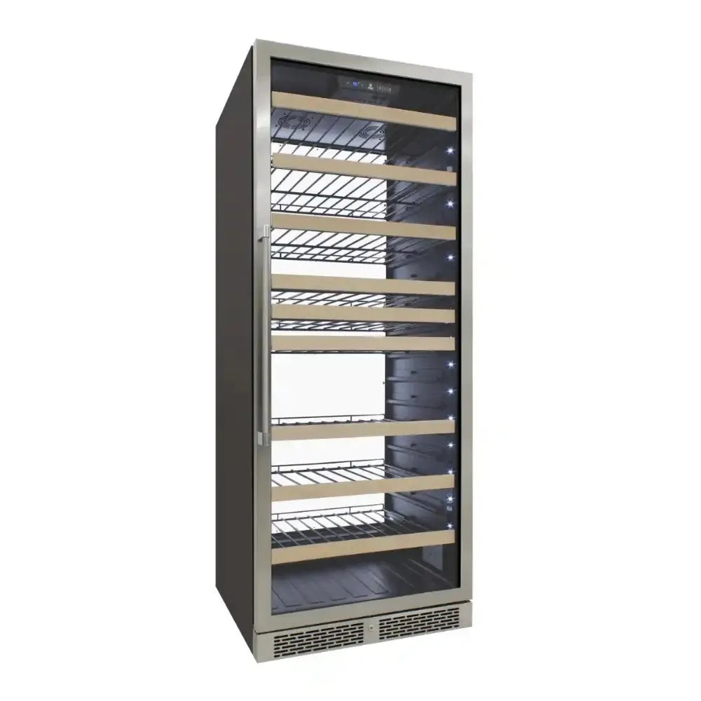 LED-Lit Vinotemp EL-300DSWL Wine Refrigerator Interior Image