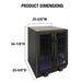 Vinotemp EL-BWC102-02 Wine and Beverage Fridge Dimensions Illustration