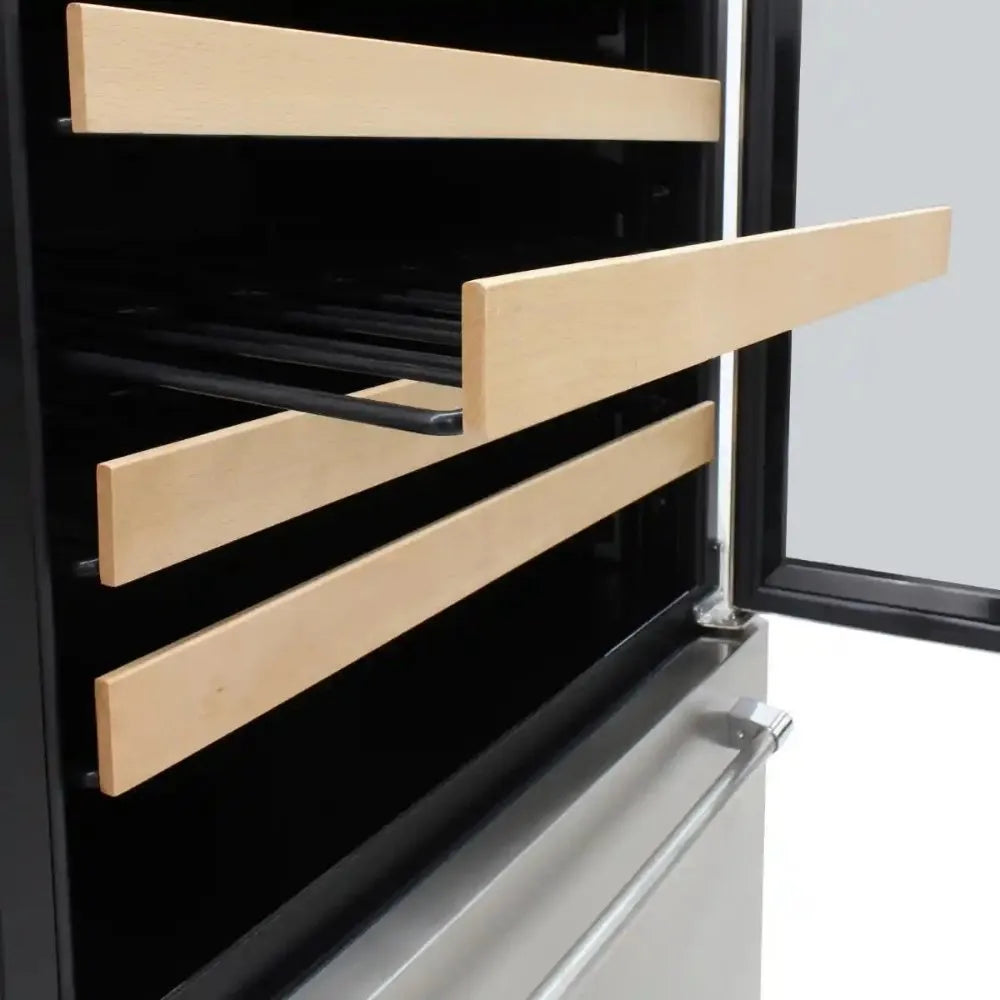 Close Up Photo of Vinotemp EL-BWC30TB-S Beverage Refrigerator Empty Shelves