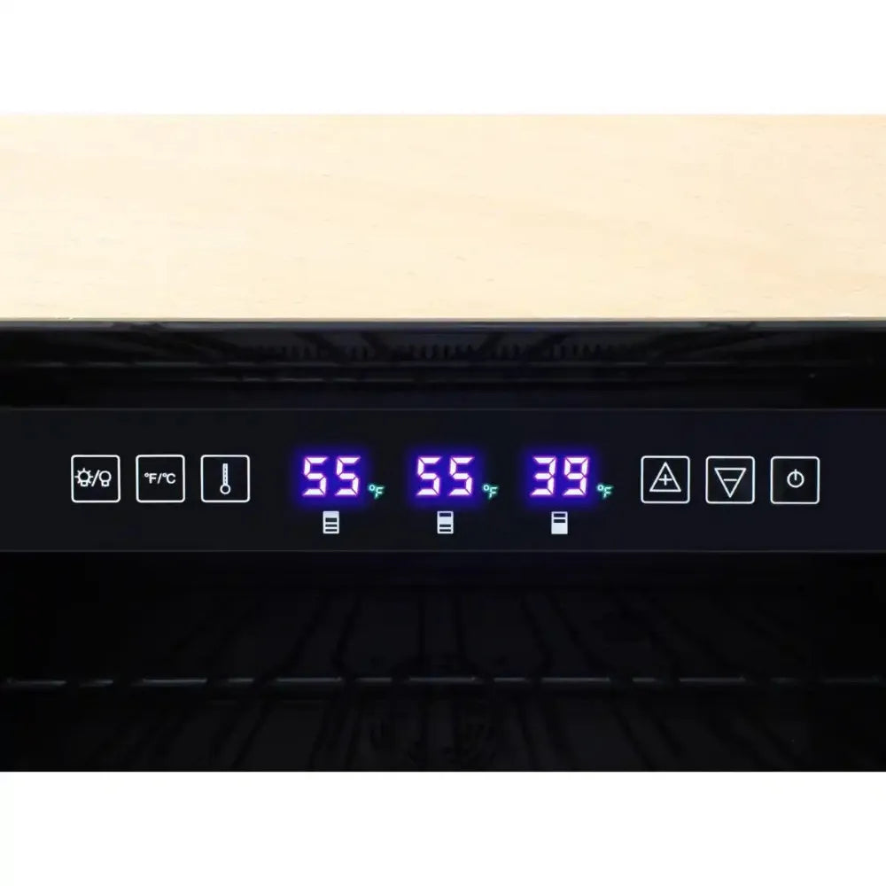 Close Up Photo of Vinotemp EL-BWC30TB-S Beverage Cooler Temperature Control Digital Display