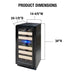Vinotemp VT-15PR28 Dual-Zone 15 Wine Cooler Dimensions Illustration