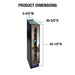 Vinotemp VT-7BMSL-FE Dimensions Illustration