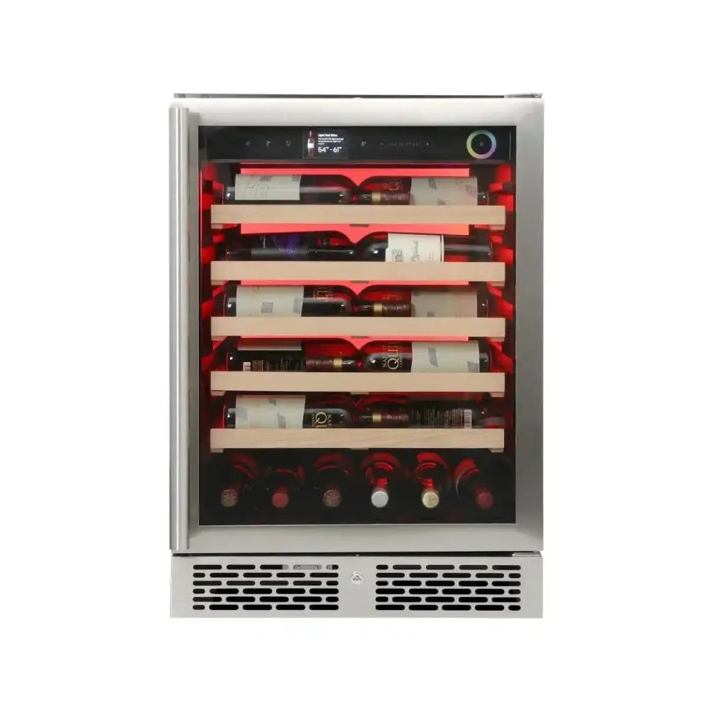 Front View Photo of Vinotemp Vinoglow 41-Bottle Wine Cooler with Red LED Light